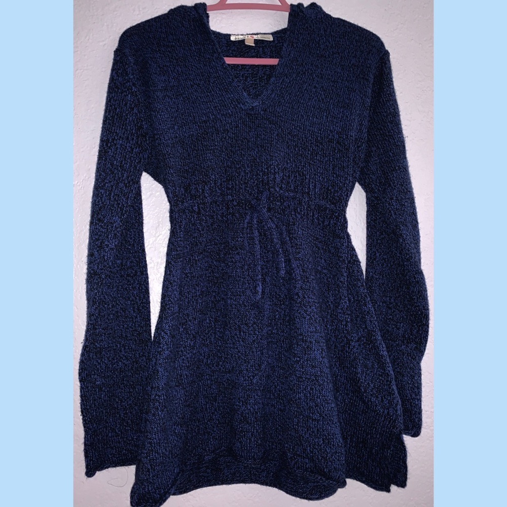 XL blue & black maternity baby doll long sleeve